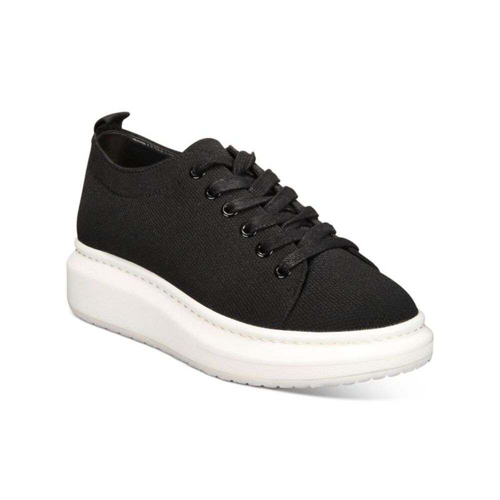 INC Womens Black 1/2" Platform Gardin Round Toe Wedge Athletic Sneakers 10 M